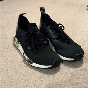 Adidas Women's Black and Camo Sneakers